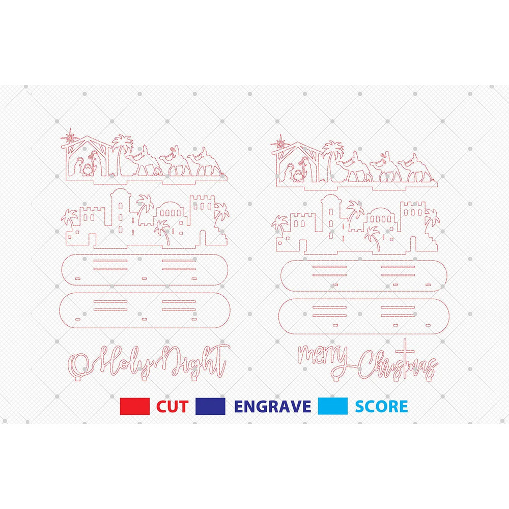 Nativity Scene Standing Layer Cut Files Svg Nativity Christmas Laser Cut File SvgNativity Scene Lay 1