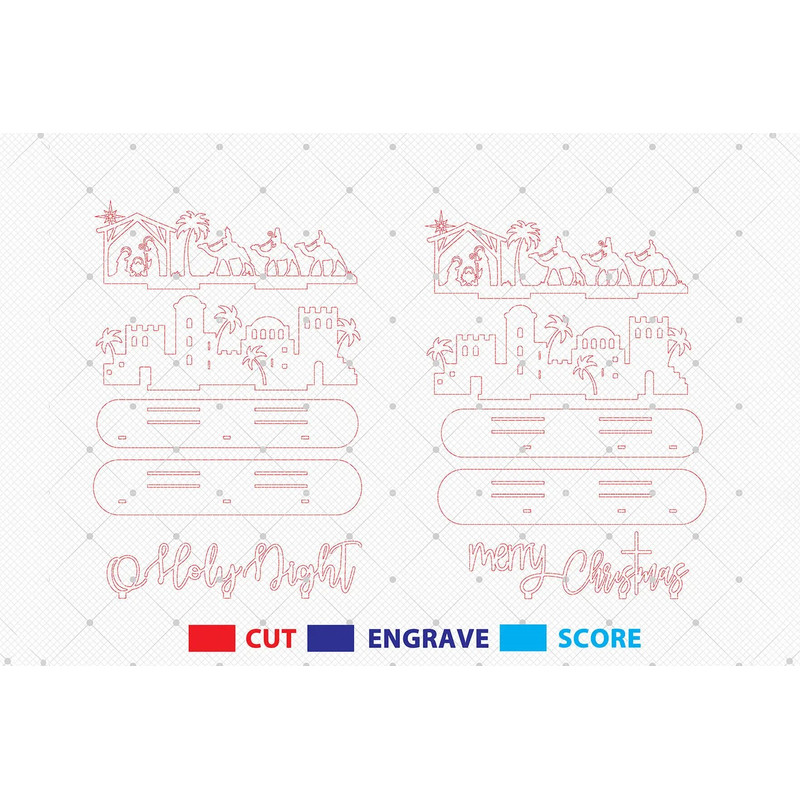Nativity Scene Standing Layer Cut Files Svg Nativity Christmas Laser Cut File SvgNativity Scene Lay 1
