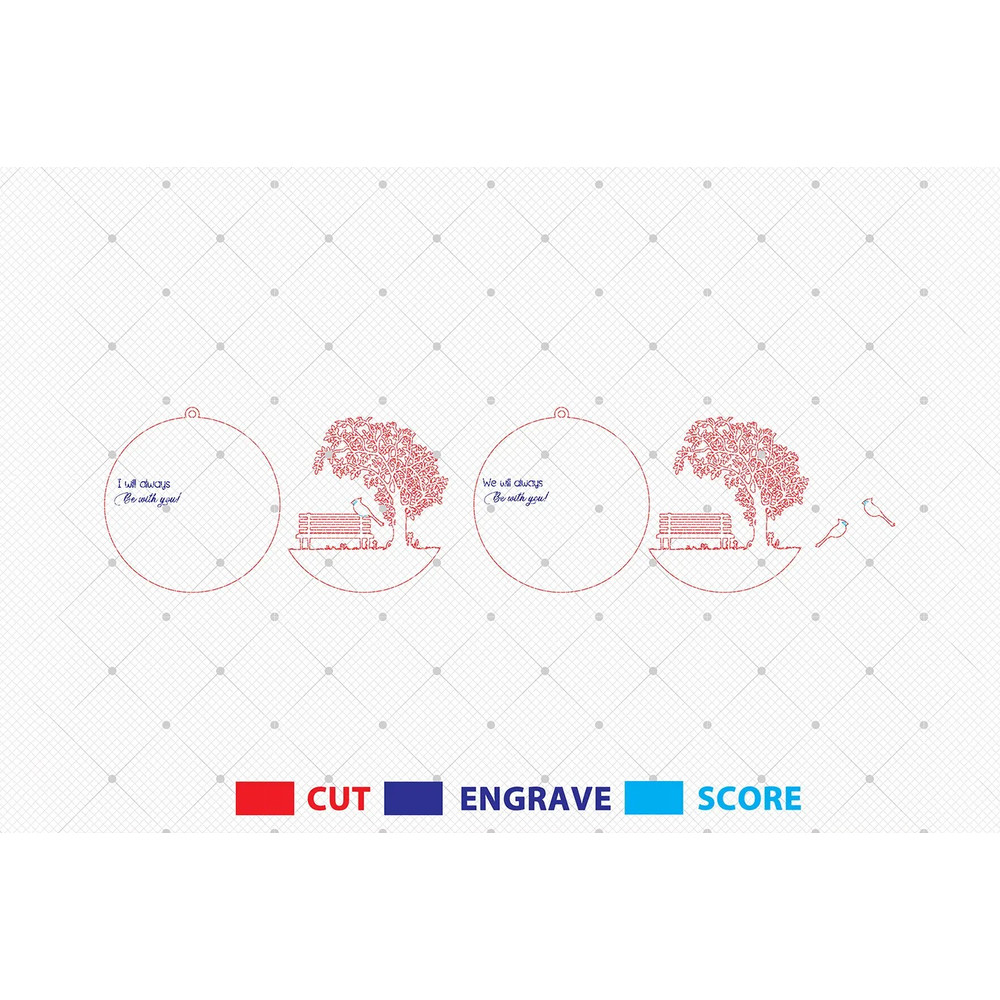 Memorial Christmas Ornament Laser Cut Files Cardinal Memorial Ornament Svg Christmas Ornament Svg 1