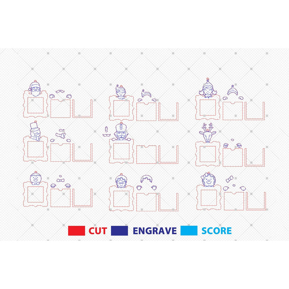 Personalized Christmas Photo Ornament Svg Merry Christmas Character Decor Svg 1