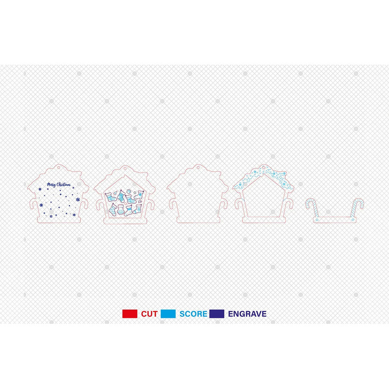 Personalized Gingerbread House Ornament SVG 4D Shaker Ornament Svg Christmas Socks Ornament Svg Chr 1