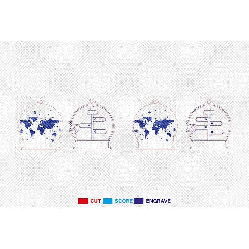 Personalized Couple Travel Snowglobe Ornament SVG Adventure Ornament Svg Christmas Gift For Adventu 1