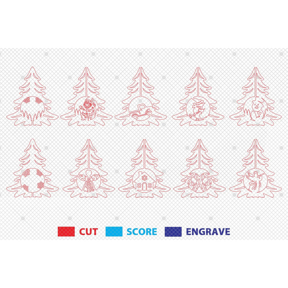 Christrmas 3D Standing Decoration Svg Wooden Christmas Tree Svg Merry Christmas Lasercut File Svg S 1