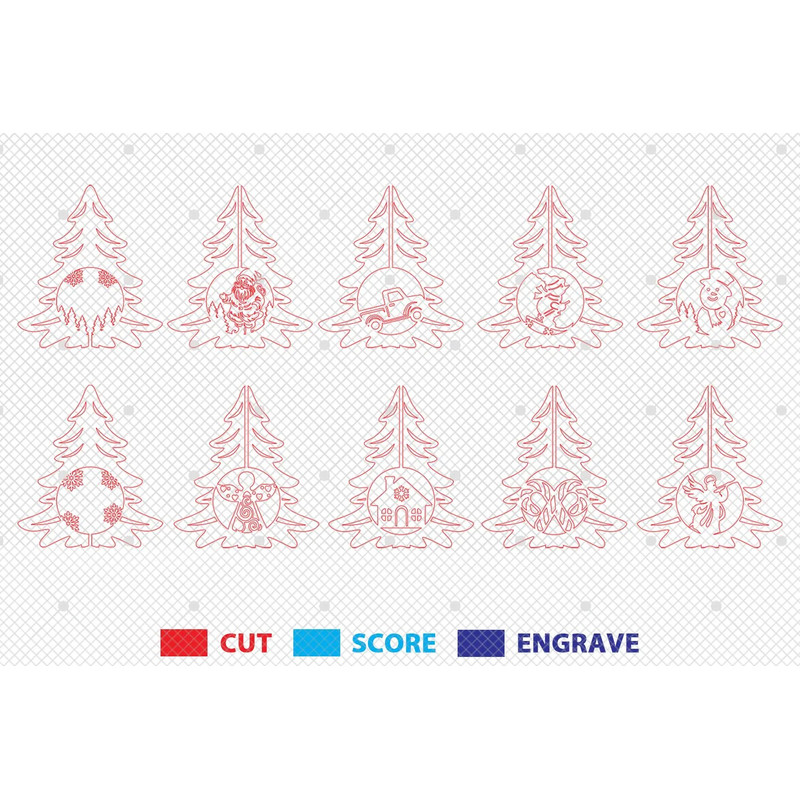 Christrmas 3D Standing Decoration Svg Wooden Christmas Tree Svg Merry Christmas Lasercut File Svg S 1