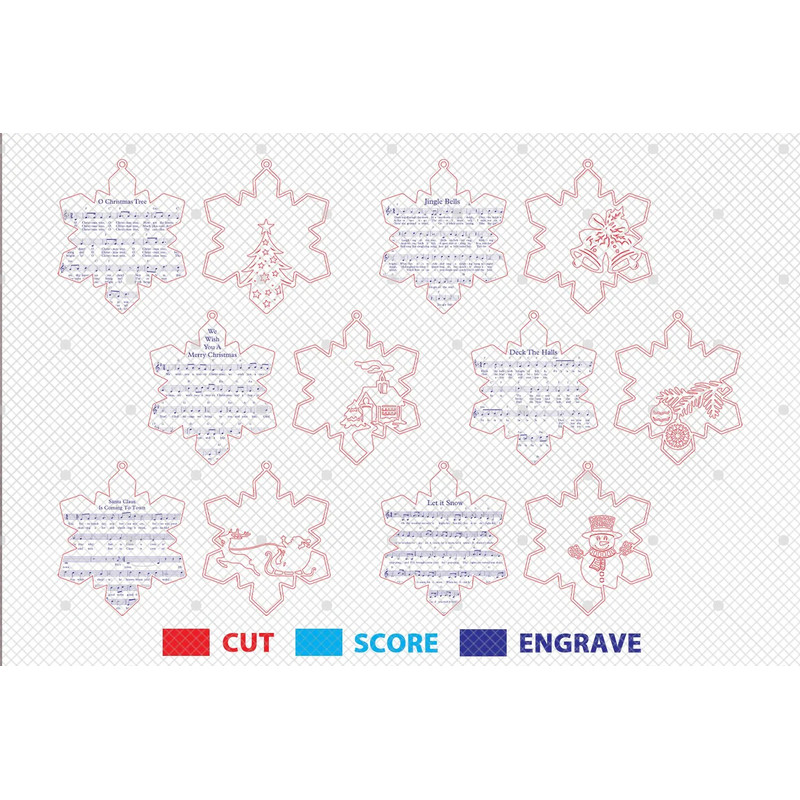 Christmas Ornament Laser Cut File Svg Nativity Scenes Ornament SvgChristmas Song Ornament Svg 1