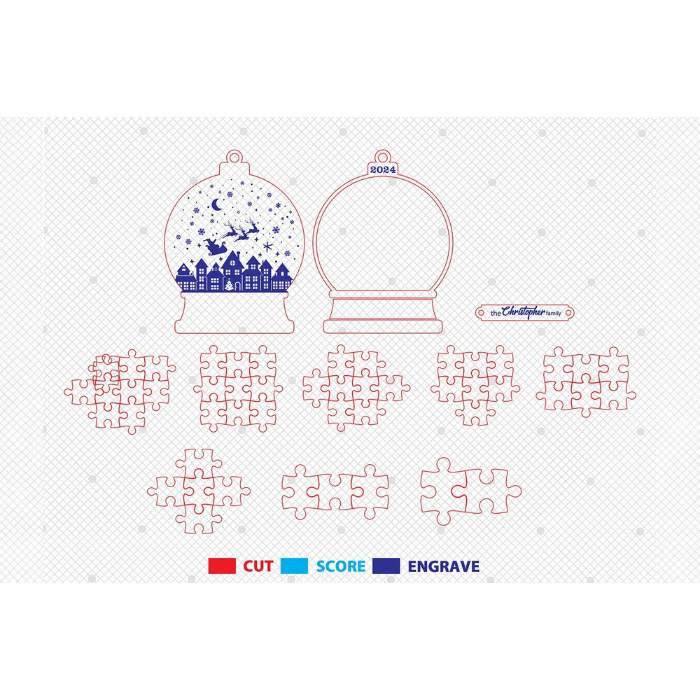 Personalized Family Christmas Ornament SvgFamily Christmas Ornament SvgWooden Christmas Ornament Ch 1