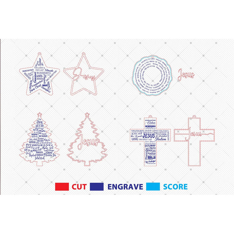 Merry Christmas Jesus Christ Ornament Svg King Of Kings Prince Of Peace Svg Wonderful Counselor Alm 1