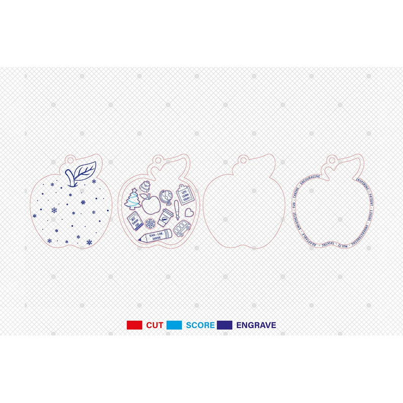 Personalized Teacher Apple Ornament SVG Teacher Ornament Svg4D Shaker Ornament SvgTeacher Life Svg 1