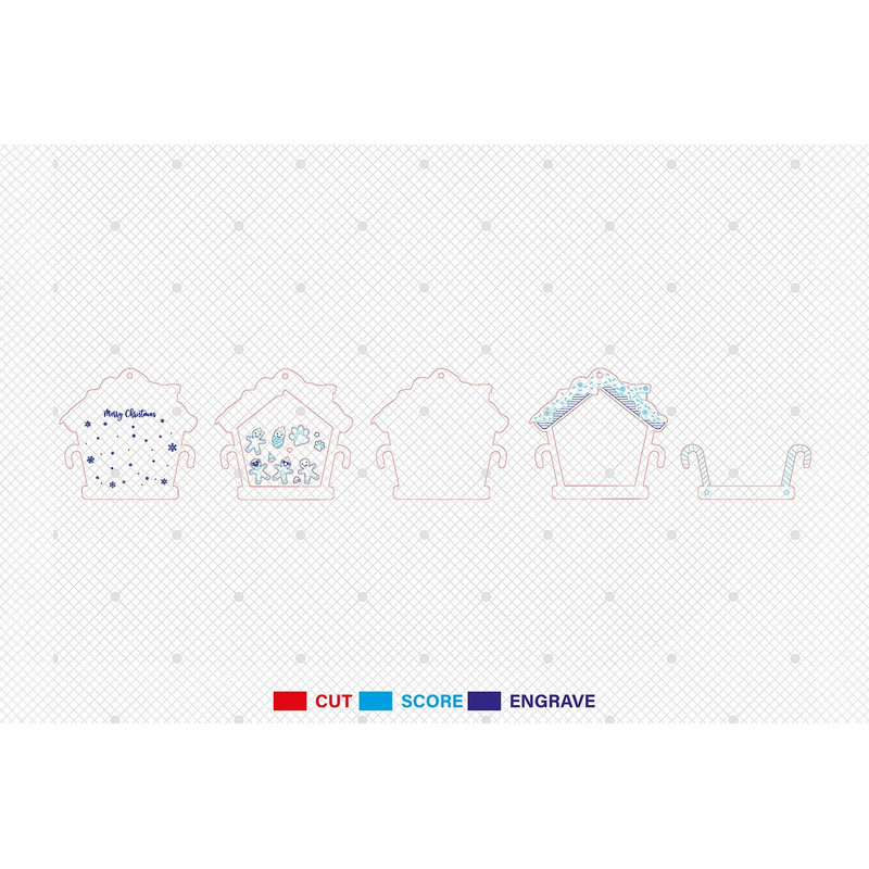 Personalized Gingerbread House Ornament SVG 4D Shaker Ornament Svg Gingerbread Cookie Ornament Svg 1