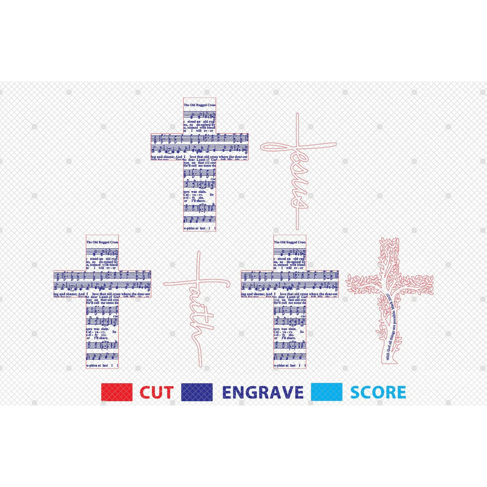 Easter Cross Decoration Svg Easter Shelf Sitter SVG Easter Day Svg He Is Risen Svg Faith Cross Svg 1