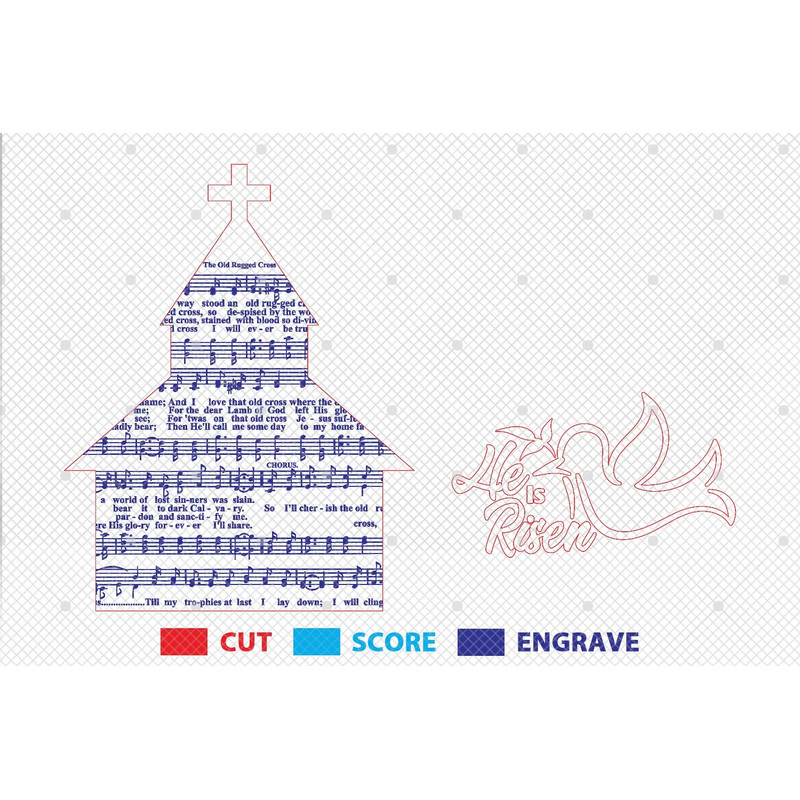 Easter Church Decoration Svg Easter Shelf Sitter SVG Easter Day Svg He Is Risen Svg Glowforge Svg F 1