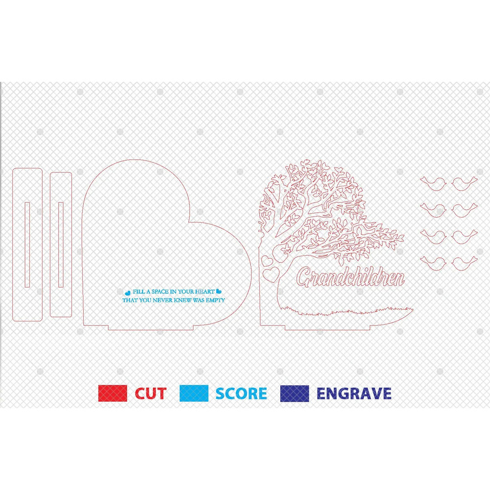 Personalized Grandma Tree Heart Stand Decor SVG Gift For GrandmaMothers Day Svg 1