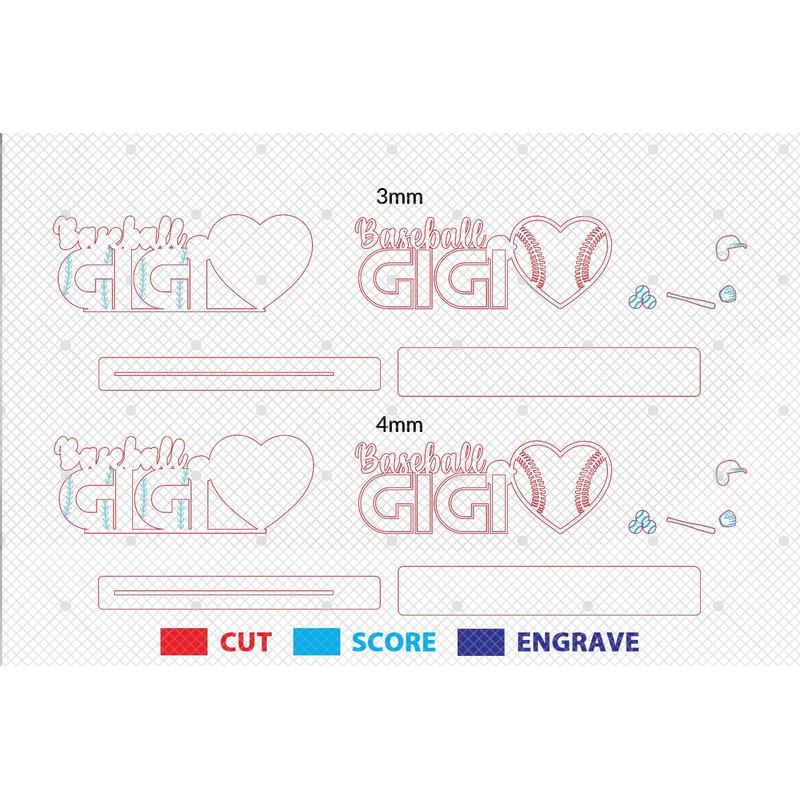 Baseball Mom Text With Heart Shape Photo Frame Stand Decor SVG Gift For Mom Mothers Day Svg 1