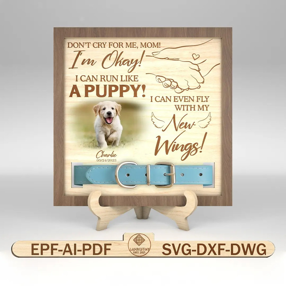 Personalized Custom Pet Loss Sign SVG Loss Of Dog Svg Pet Collar Frame Svg Glowforge Svg Files 0