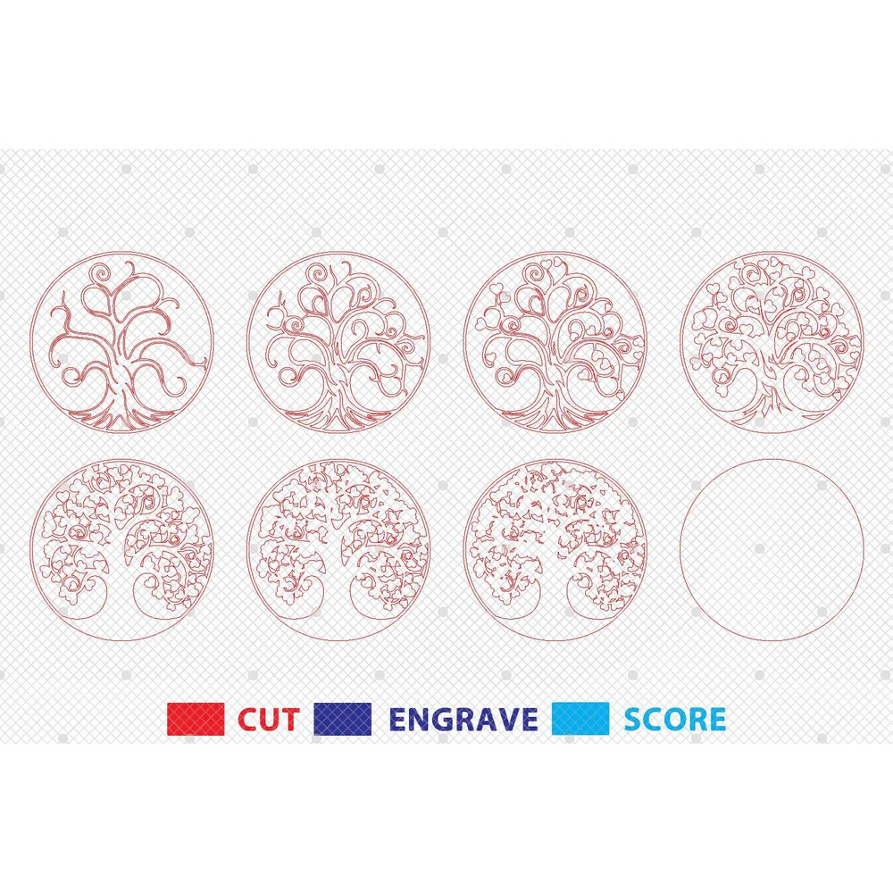 Multilayer Love Hearts Tree 3D Mandala Svg 3D Layered Mandala Svg Files For Cricut Or CNC Router Gl 1