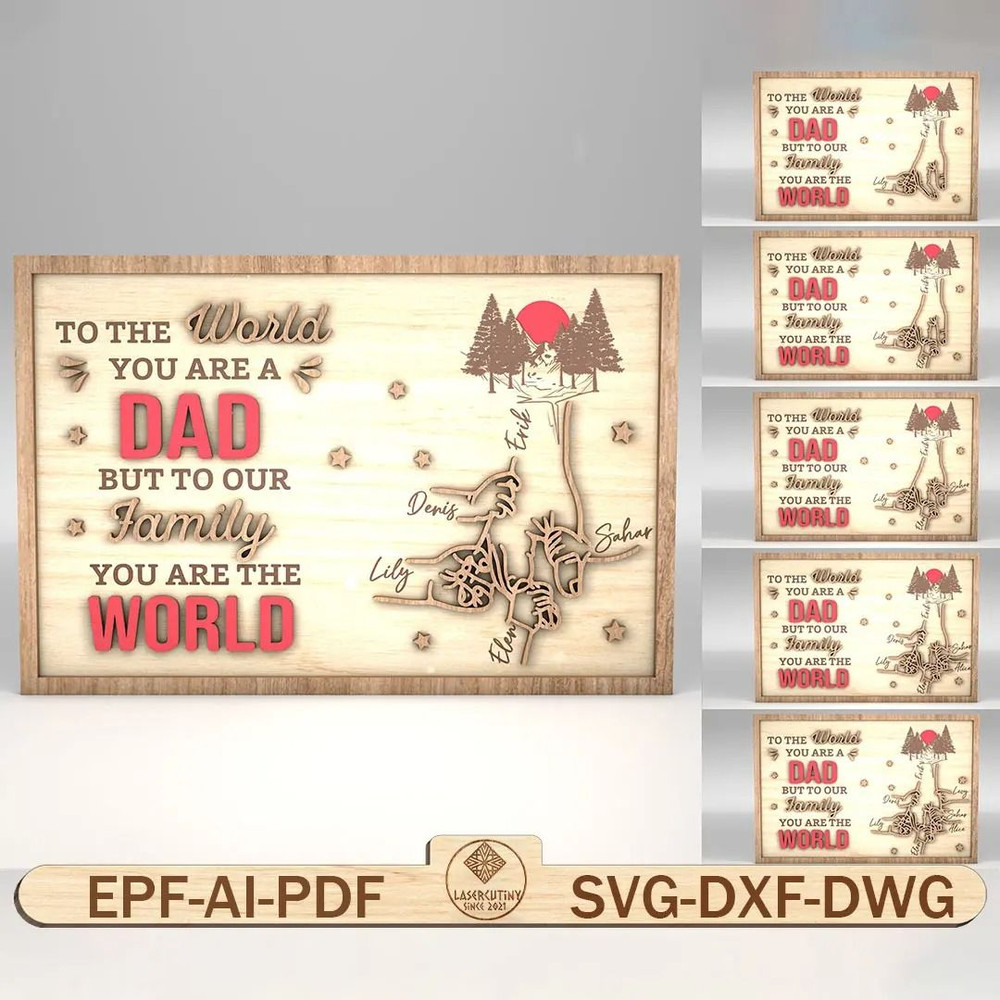 Personalized Dad And Kid Hands Stand Decor SVG Gift For DadFathers Day SvgFathers Day Gifts SvgGlow 0