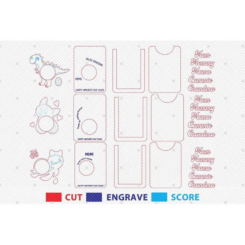 Mothers Day Animal Fridge Magnet Photo Frame Svg Mom Fridge Photo Magnet SvgMothers Day Gifts SvgGl 1