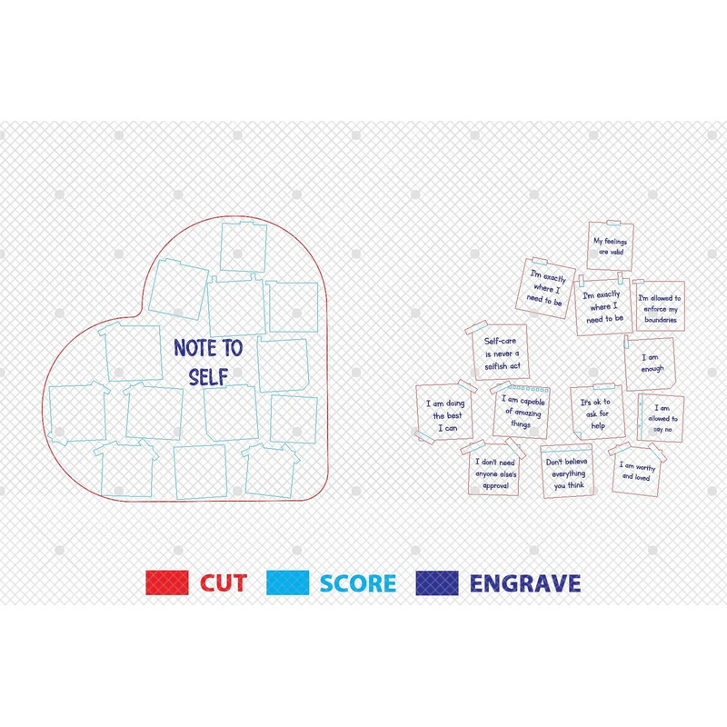 Mental Heath Check In Heart Sign SVG Note To Self Sign Svg Note Paper Svg Mental Heath Awareness Sv 1