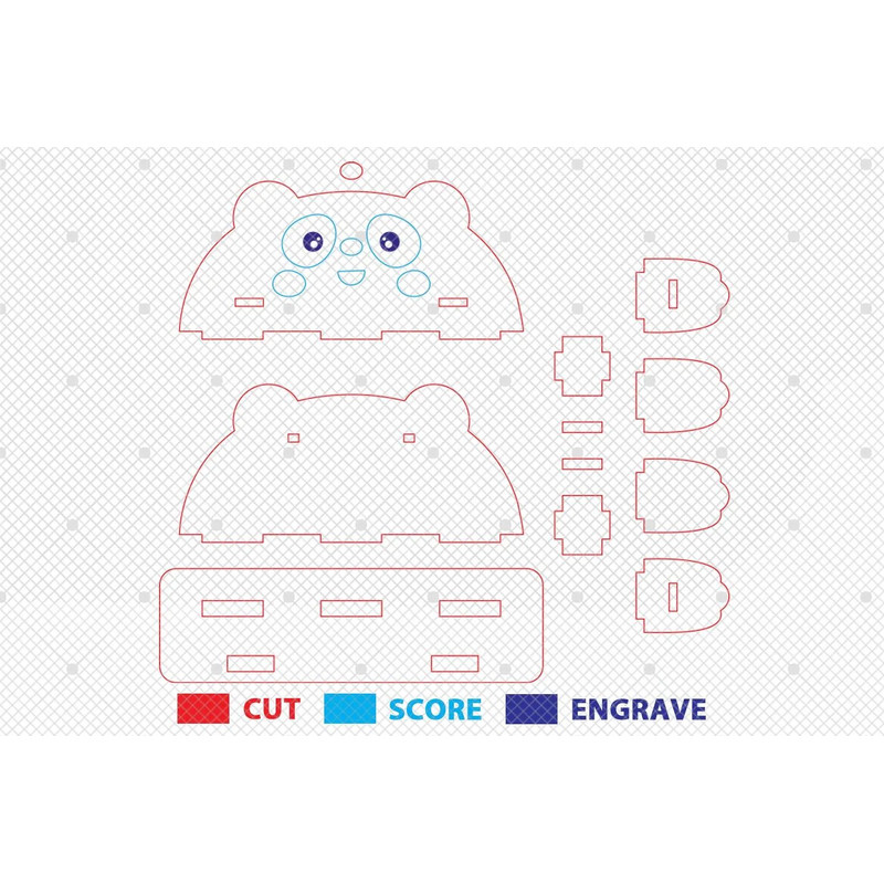 3D Cute Animal Glasses Holders SVG Glasses Holder Laser Cut Animal Wooden Eyeglass Stand Svg Glowfo 1