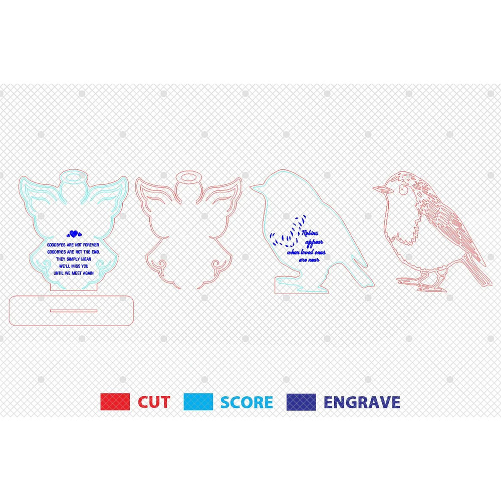 Personalized Angel Memorial Sign SVG Robin Bird Memorial Sign SvgLoss Of Loved OneMemorial Gifts Sv 1