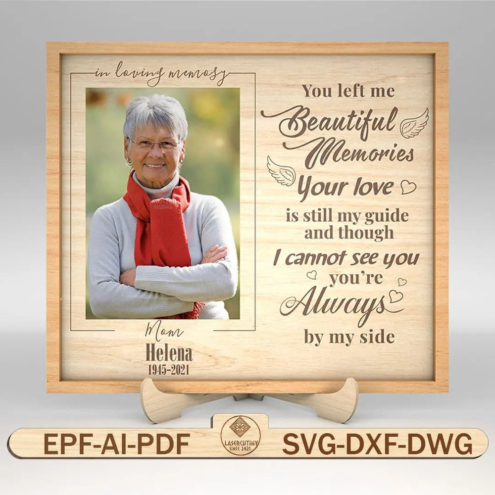 Personalized Mom Memorial Sign SVG Memorial Sign Svg Loss Of Loved One Memorial Gifts Svg Glowforge 0