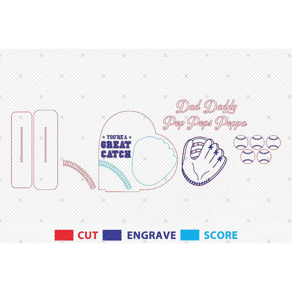 Personalized Daddy Great Catch Heart Sign SVG Baseball Dad Sign Svg Gift For DadFathers Day Gifts S 1