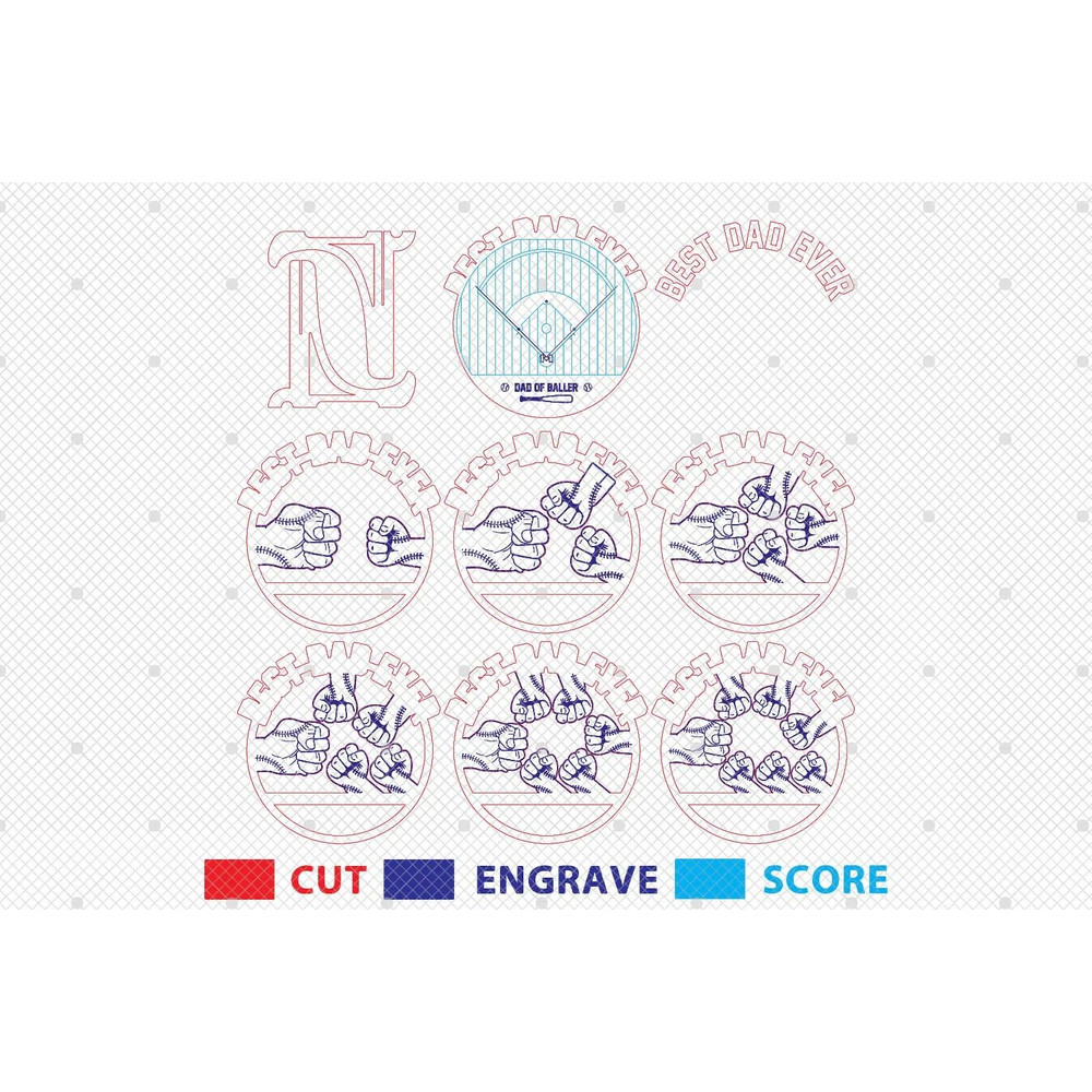 Personalized Dad And Kid Hands Fist Bump Baseball Sign SVG Best Dad Ever Svg Gift For Dad Fathers D 1