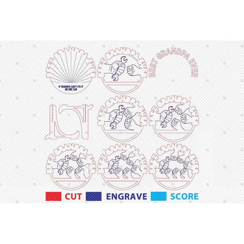 Personalized Dad And Kid Hands Mechanic Sign SVG Handy Dad Svg Best Dad Ever Svg Gift For Dad 1