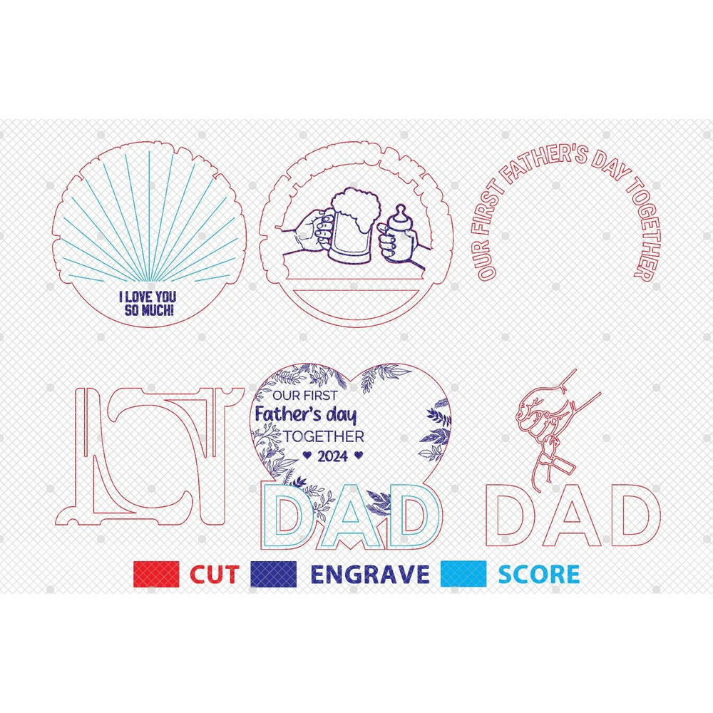 Personalized Our First Fathers Day Together Sign SVGGift For DadFathers Day SvgFathers Day Gifts Sv 1