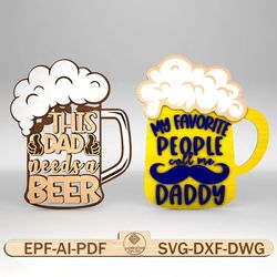 personalized beer mug sign svg, beer dad sign svg, dad bod sign svg, gift for dad, fathers day gifts svg, glowforge svg