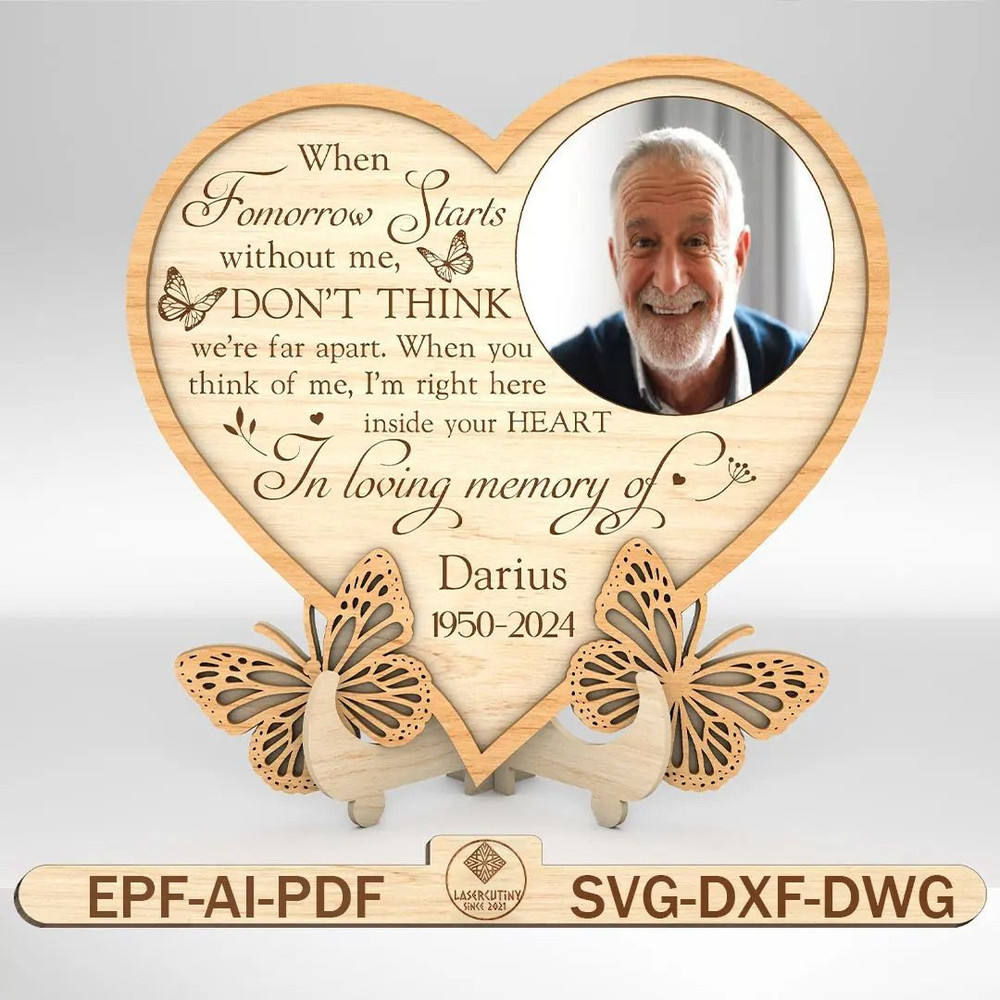 Personalized Dad Memorial Sign SVG Butterfly Memorial Sign SvgLoss Of Loved OneMemorial Gifts SvgGl 0