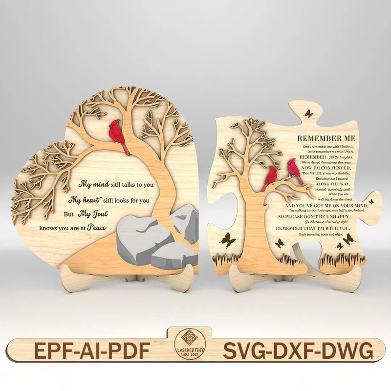 Cardinal Bird Memorial Sign SVG Memorial Sign Svg Loss Of Loved One Memorial Gifts Svg Glowforge Sv 0