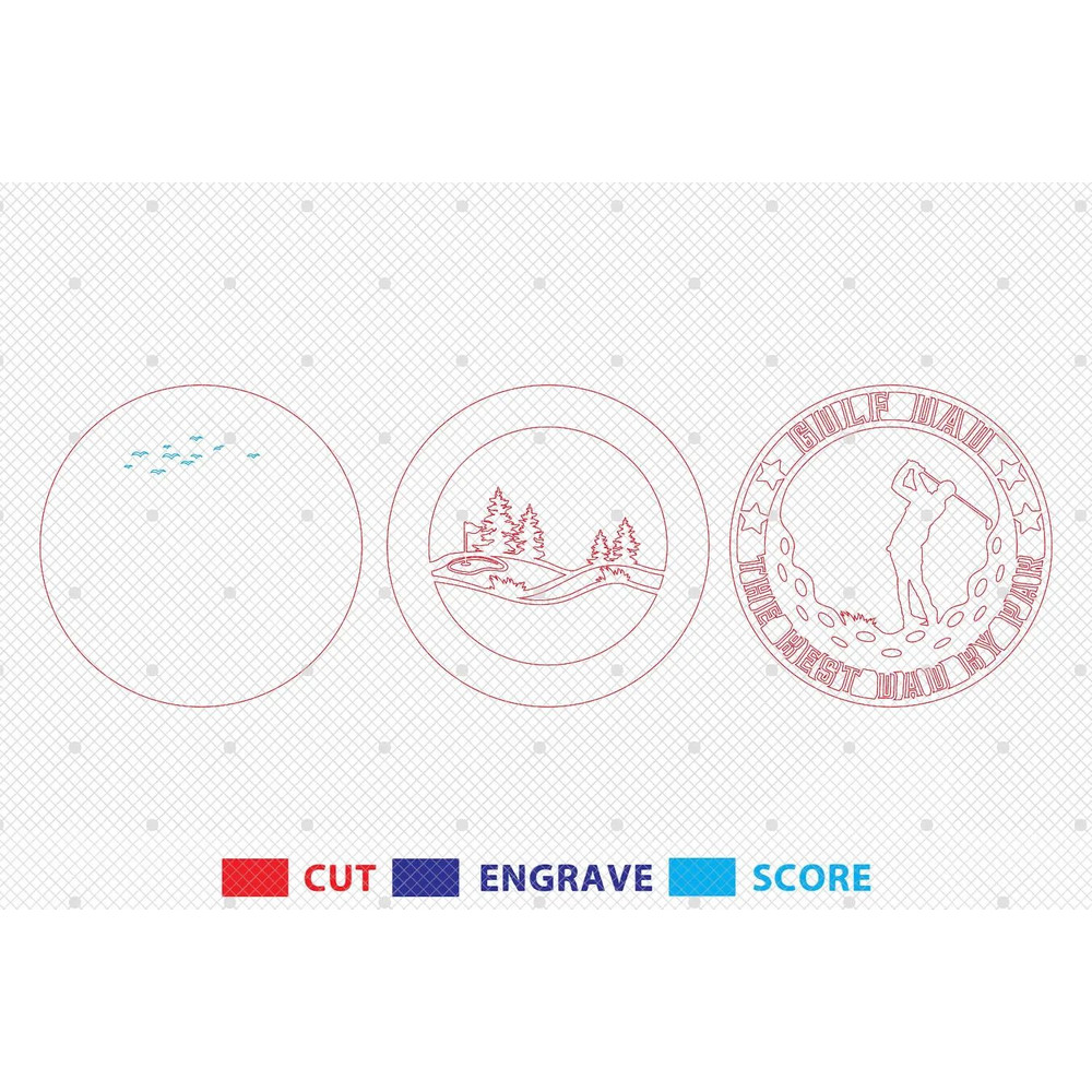 Multilayer Golf Dad The Best Dad By Par Art SVGGolf Dad SvgGolf Ball SvgGift For Dad Fathers Day Sv 1