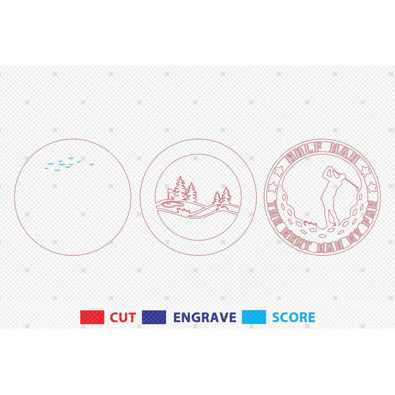 Multilayer Golf Dad The Best Dad By Par Art SVGGolf Dad SvgGolf Ball SvgGift For Dad Fathers Day Sv 1