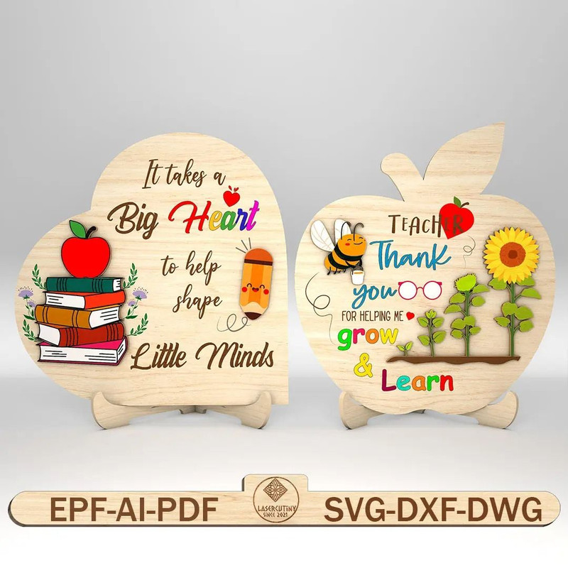 Personalized Teacher Apple Sign SVGGift For Teacher Teacher Heart Sign SvgTeacher Quotes Svg 0