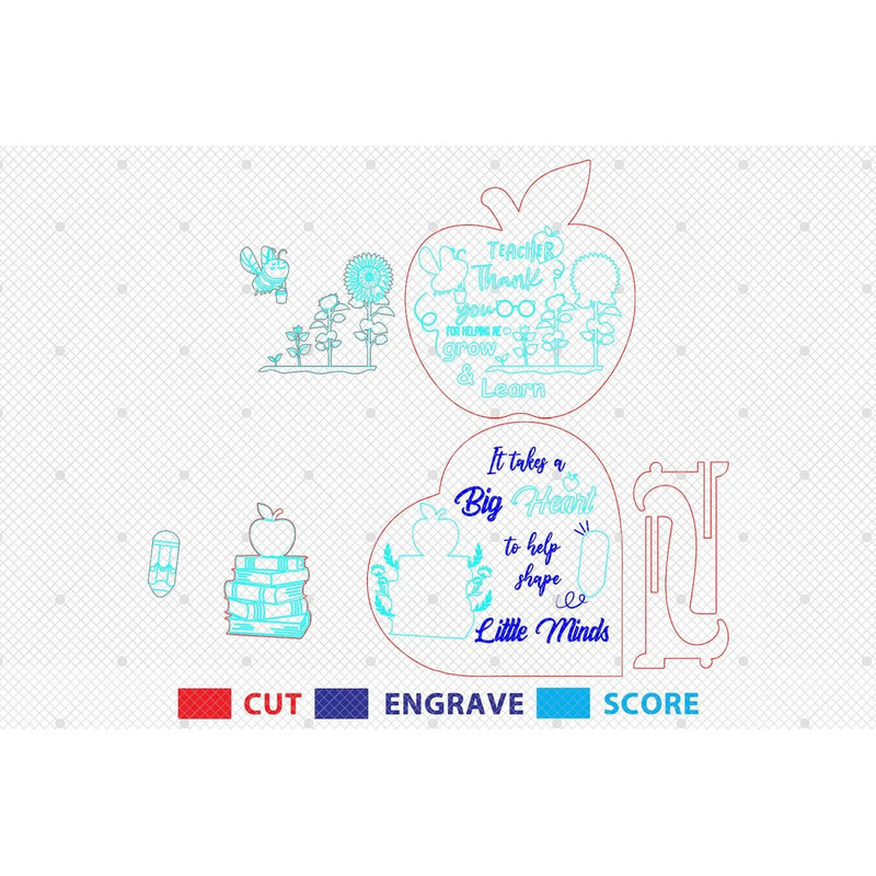 Personalized Teacher Apple Sign SVGGift For Teacher Teacher Heart Sign SvgTeacher Quotes Svg 1