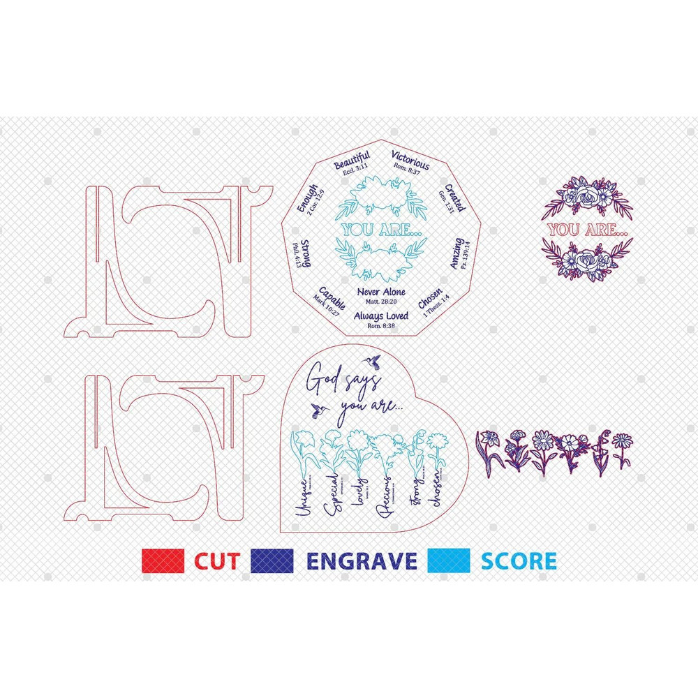 You Are Beautiful Christian Sign SVG Bible Verse Svg God Says You Are Heart Sign Svg Christian Deco 1