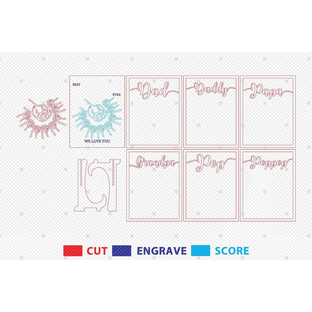 Personalized Dad And Kid Hands Fist Bump Sign SVG Best Dad Ever SvgSet 18 HandsGift For Dad 1