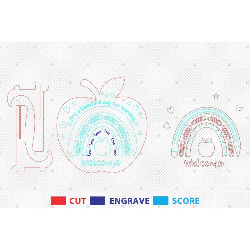 Personalized Rainbow Teacher Apple Door Sign SVG Gift For Teacher 1