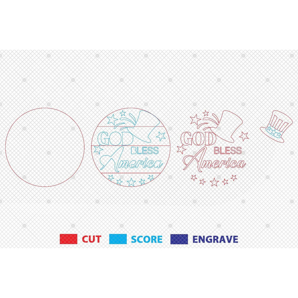 God Bless America Door Sign Svg Uncle Sam Hat Welcome Sign Svg Independence Day Svg Usa Flag SvgLas 1