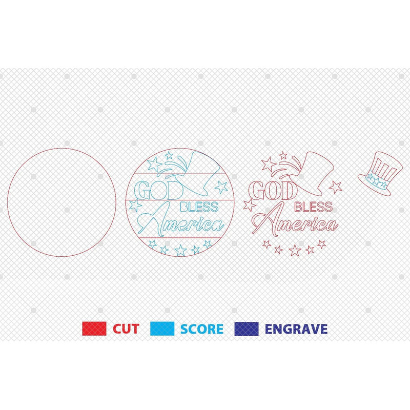 God Bless America Door Sign Svg Uncle Sam Hat Welcome Sign Svg Independence Day Svg Usa Flag SvgLas 1
