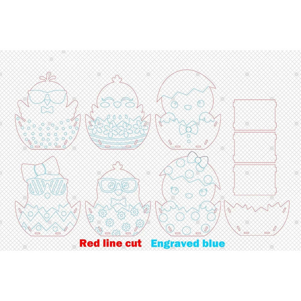 Happy Easter Basket SvgEaster Chick Basket Design For Laser Cut Easter Chick Basket Svg Easter Deco 1