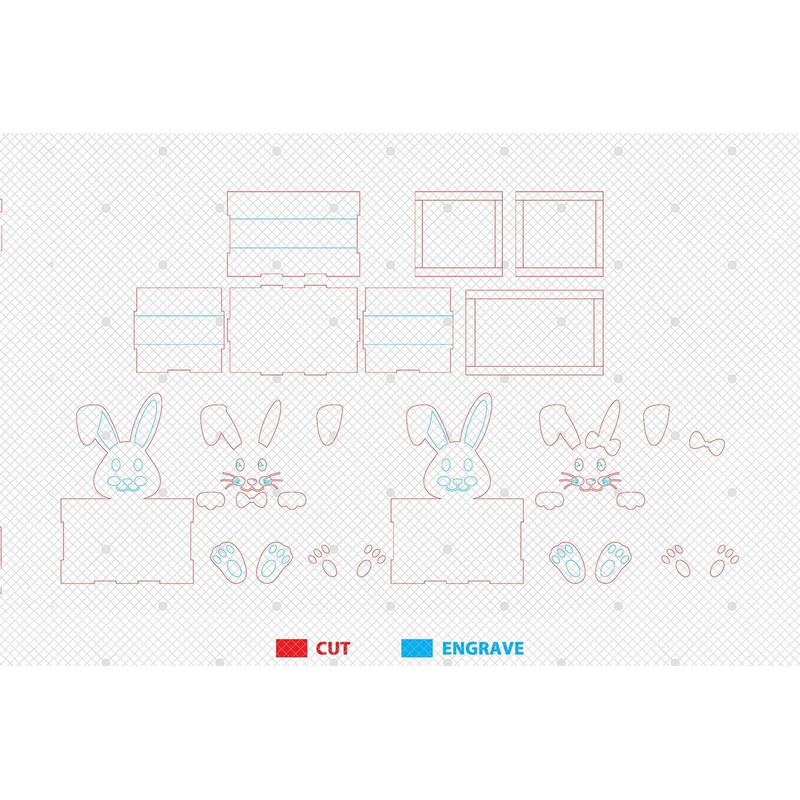 Easter Box Svg Laser Cut File SvgEaster Sweet Box Svg Easter Decoration Laser CutEaster Box Templat 1