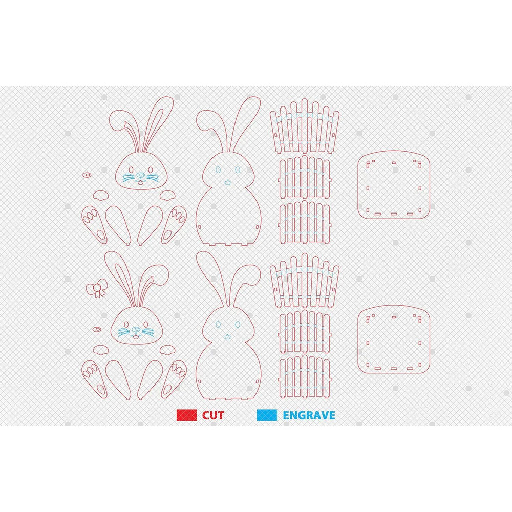 Easter Bunny Basket Design For Laser Cut Easter Bunny Basket Svg Easter Basket Laser Svg Easter Dec 1