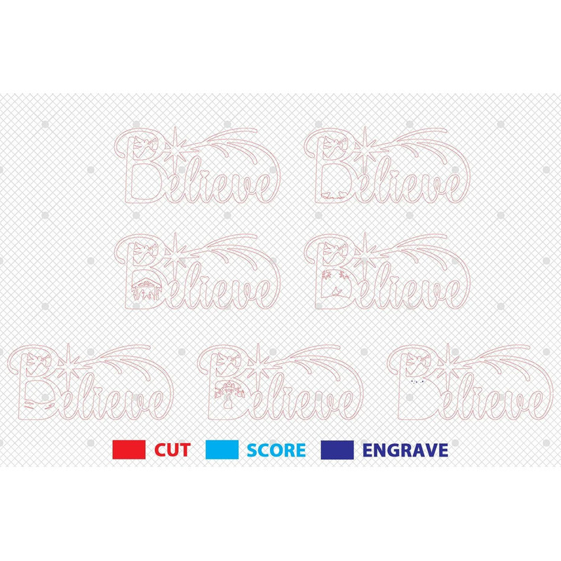 Multilayer Believe Scene Art Svg Nativity Scene Svg Christmas Scene Svg Birth Of Jesus Svg 1