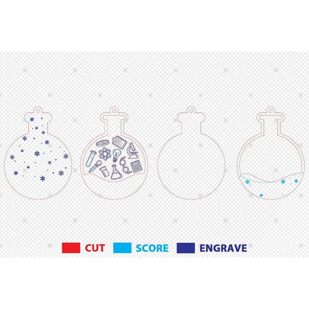 Personalized Science Teacher Ornament SVGTeacher Ornament Svg4D Shaker Ornament Svg 1