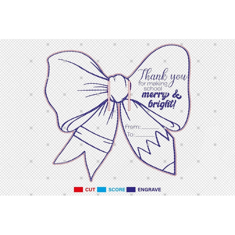 Merry Christmas Bow Shape Blanket Gift Tag Svg Coquette Bow Gift Tag Svg Best Teacher Ever Lasercut 1