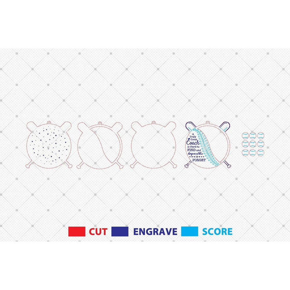 4D Personalized Baseball Coach Name Shake Ornament Svg Customize Team Player Name Lasercut File Svg 1