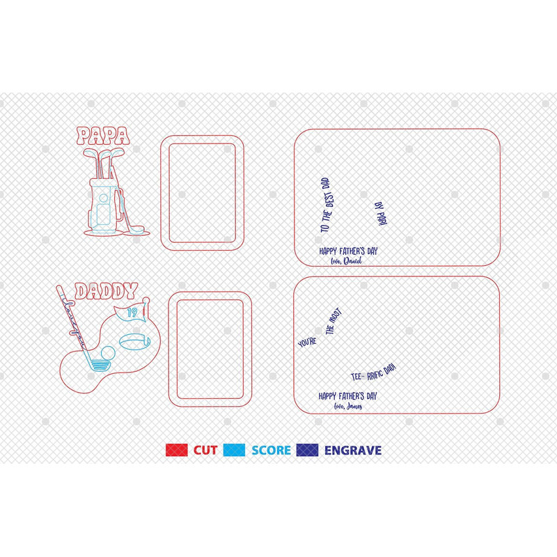 Fathers Day Golf Photo Frame Magnet Fathers Day Gift Gift For Dad Gift For Step Dad Svg Fathers Day 1