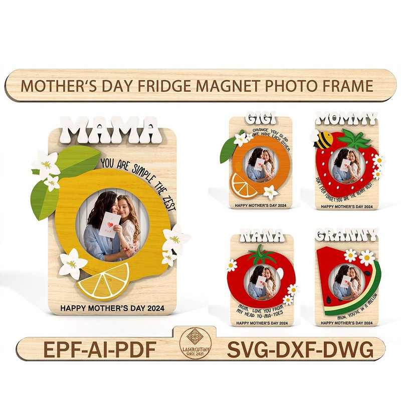 Gift For Mom Gift For Granny Svg Mother Day Photo Frame 0